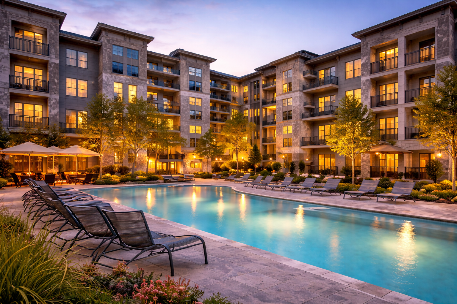 Multifamily apartment community common areas